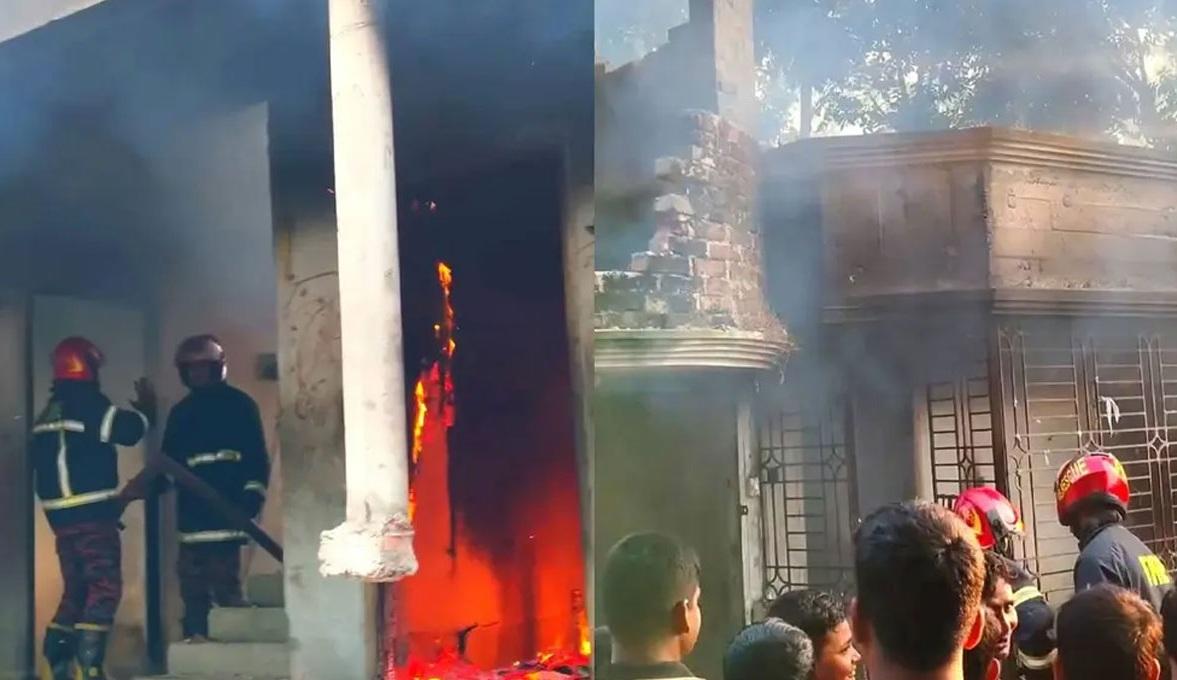 ফজরের আগমুহূর্তে ছাত্রীকে ধরে রুমে নিয়ে যান পরিচালক, মাদরাসায় আগুন